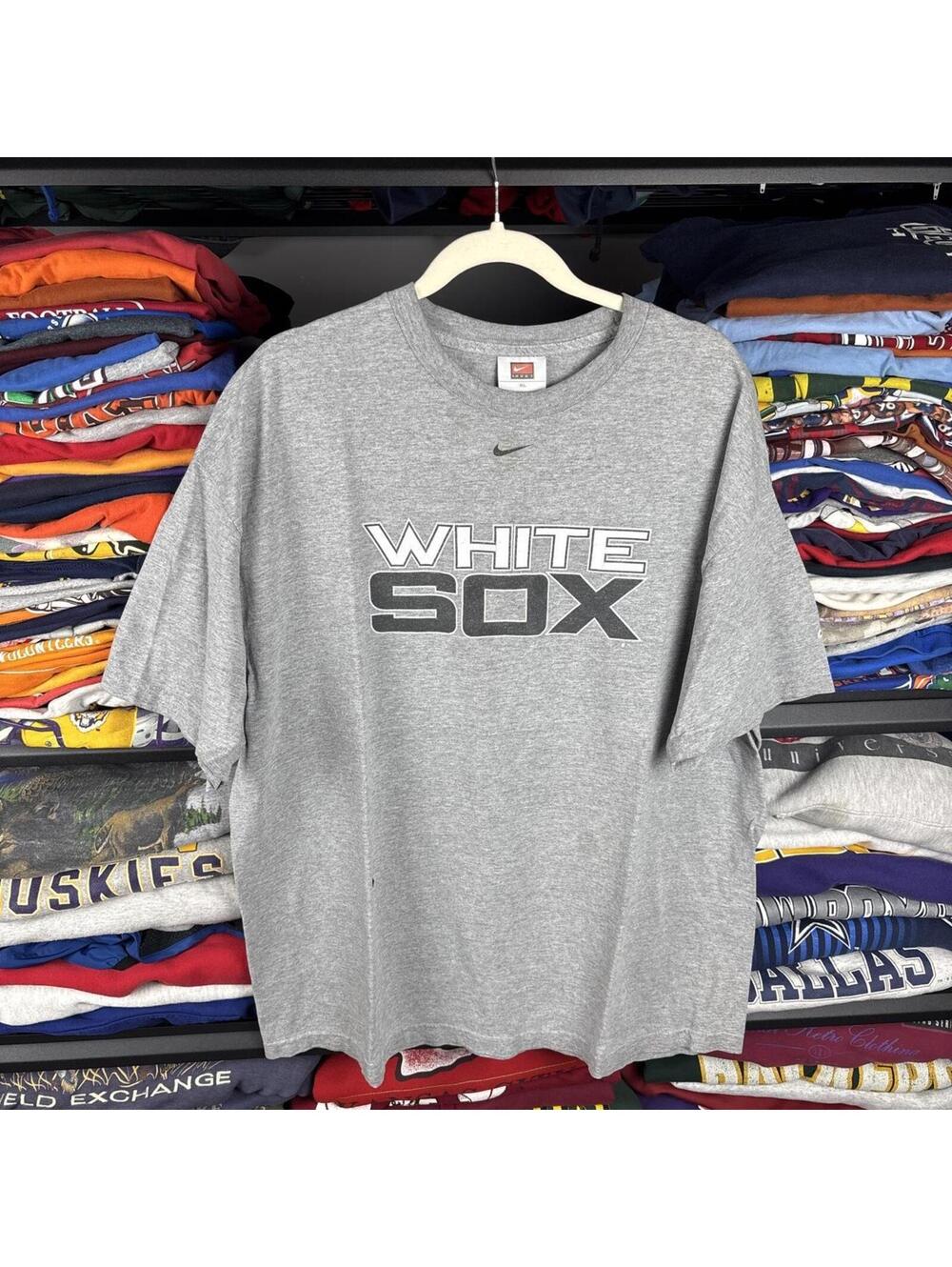 Vintage Y2K Chicago White Sox Nike Team T Shirt Gray Graphic Tee MLB Sz XL